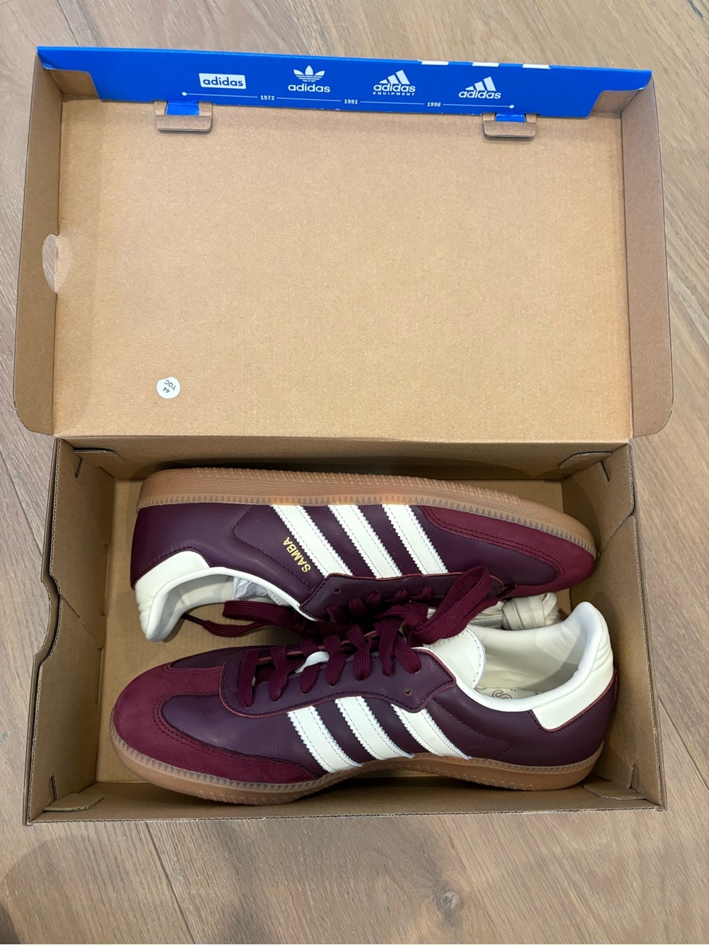 Adidas Samba Sneakers Burgundy & White